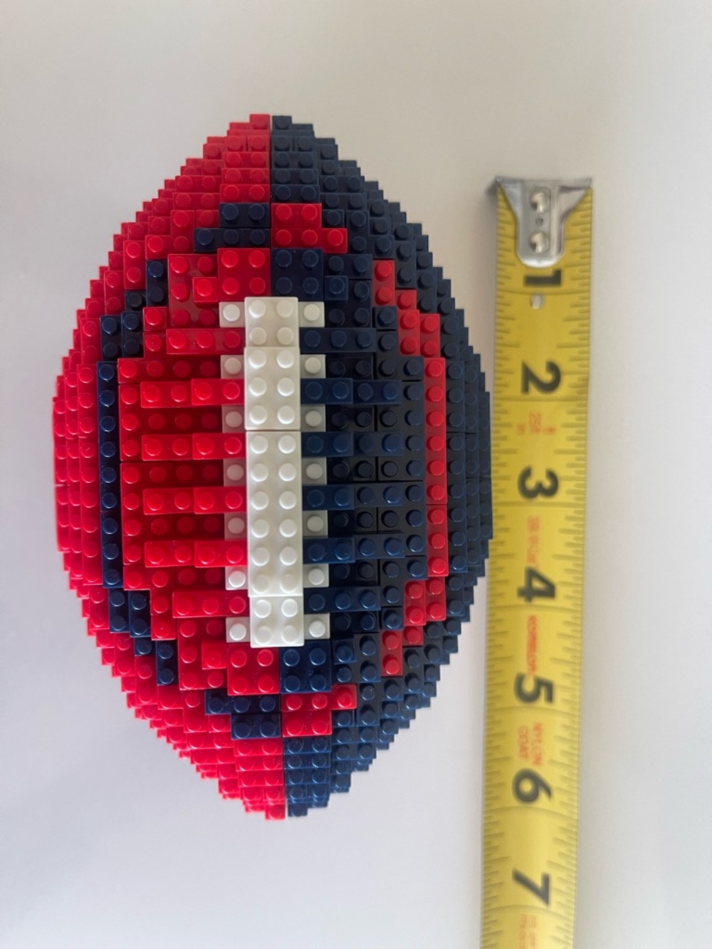 Red Mini Brick Football Building Set patriots FOCO no box - Picture 2 of 4